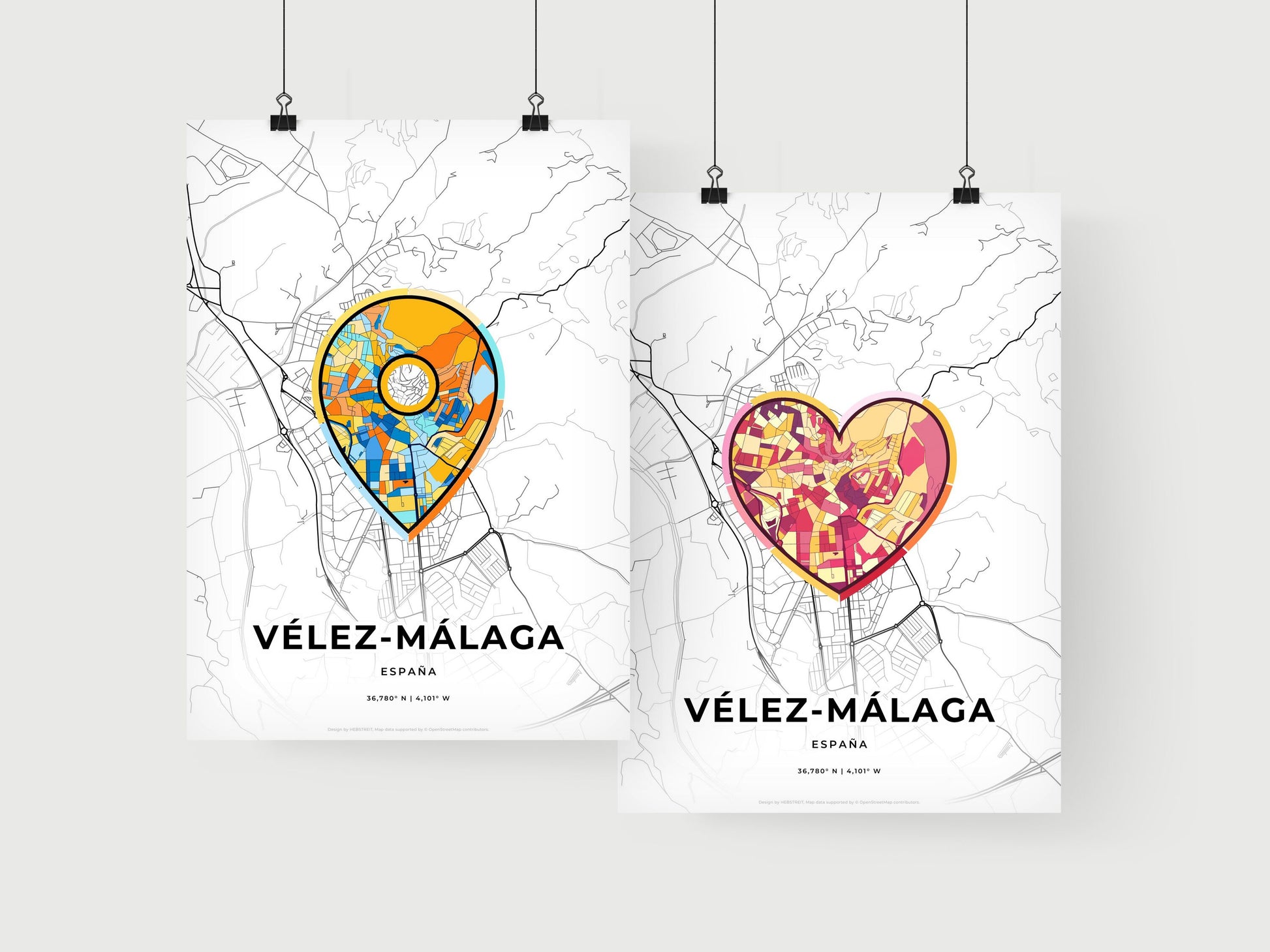Vélez-Málaga Spain art print for couples