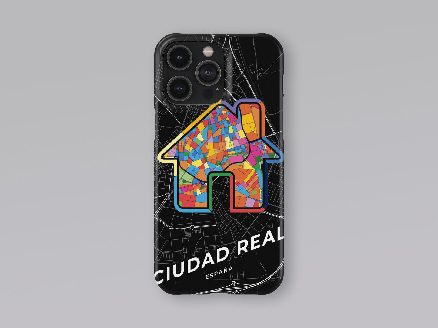 Ciudad Real Spain slim phone case with colorful icon. Birthday, wedding or housewarming gift. Couple match cases. 3