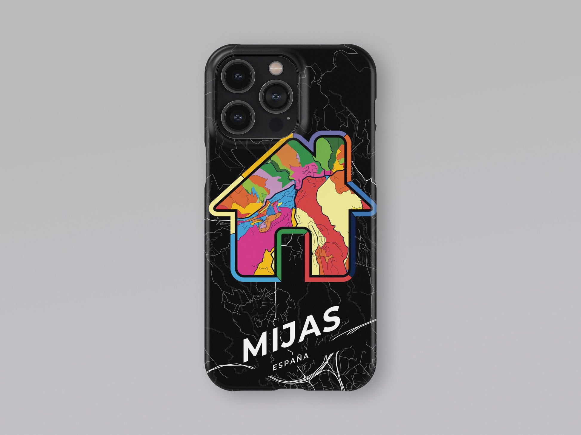 Mijas Spain slim phone case with colorful icon 3