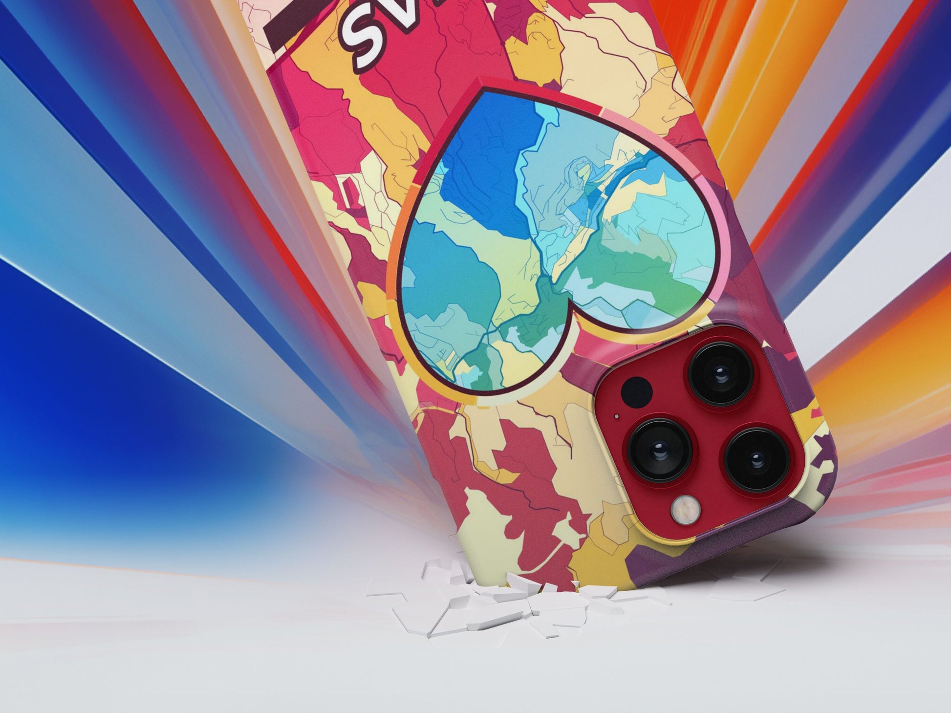 Mijas Spain slim phone case with colorful icon