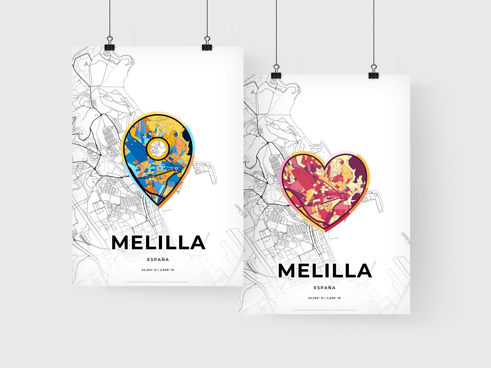 Melilla Spain art print for couples