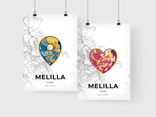 Melilla Spain art print for couples