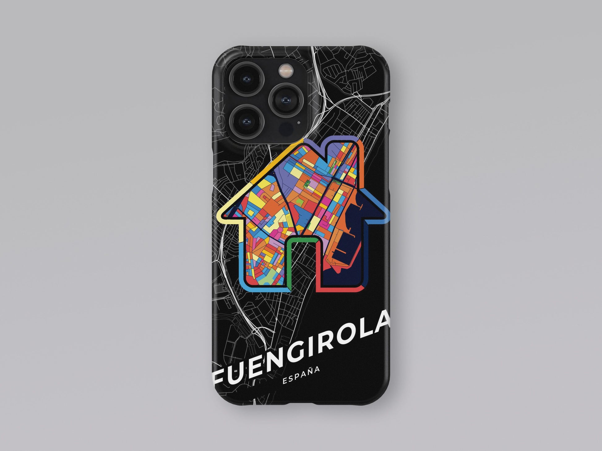 Fuengirola Spain slim phone case with colorful icon. Birthday, wedding or housewarming gift. Couple match cases. 3
