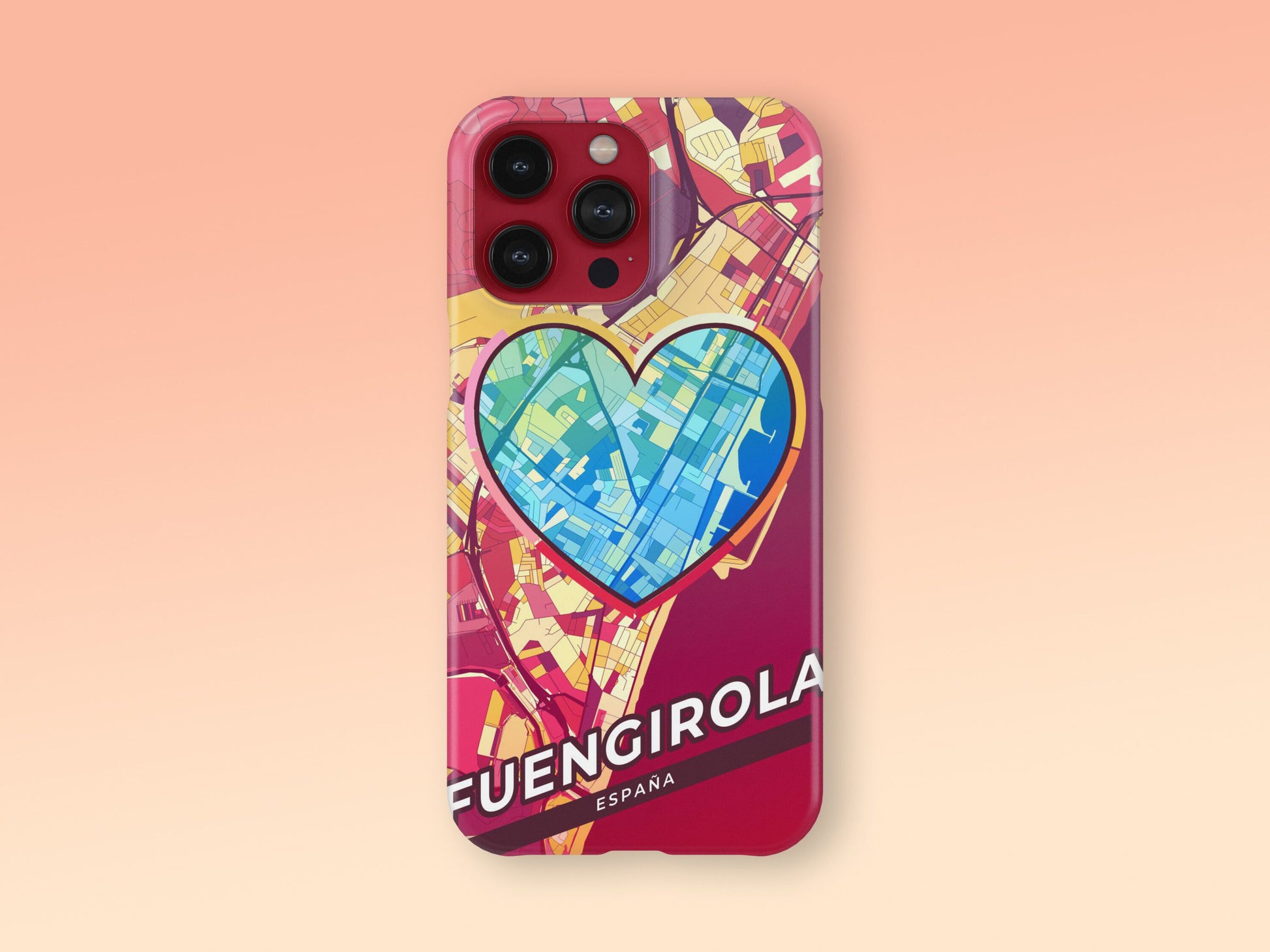 Fuengirola Spain slim phone case with colorful icon. Birthday, wedding or housewarming gift. Couple match cases. 2