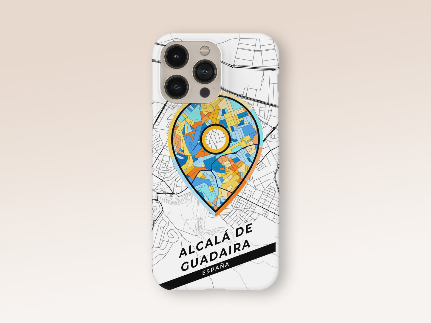 Alcalá De Guadaira Spain slim phone case with colorful icon. Birthday, wedding or housewarming gift. Couple match cases. 1