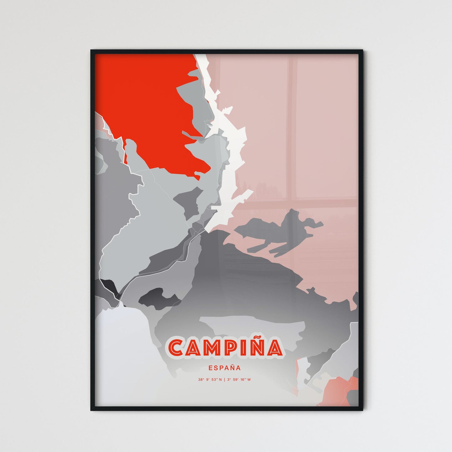 Colorful CAMPIÑA SPAIN Fine Art Map Modern