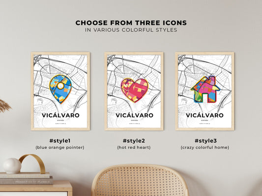 Vicálvaro Spain maps with colorful icons