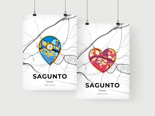 Sagunto Spain art print for couples