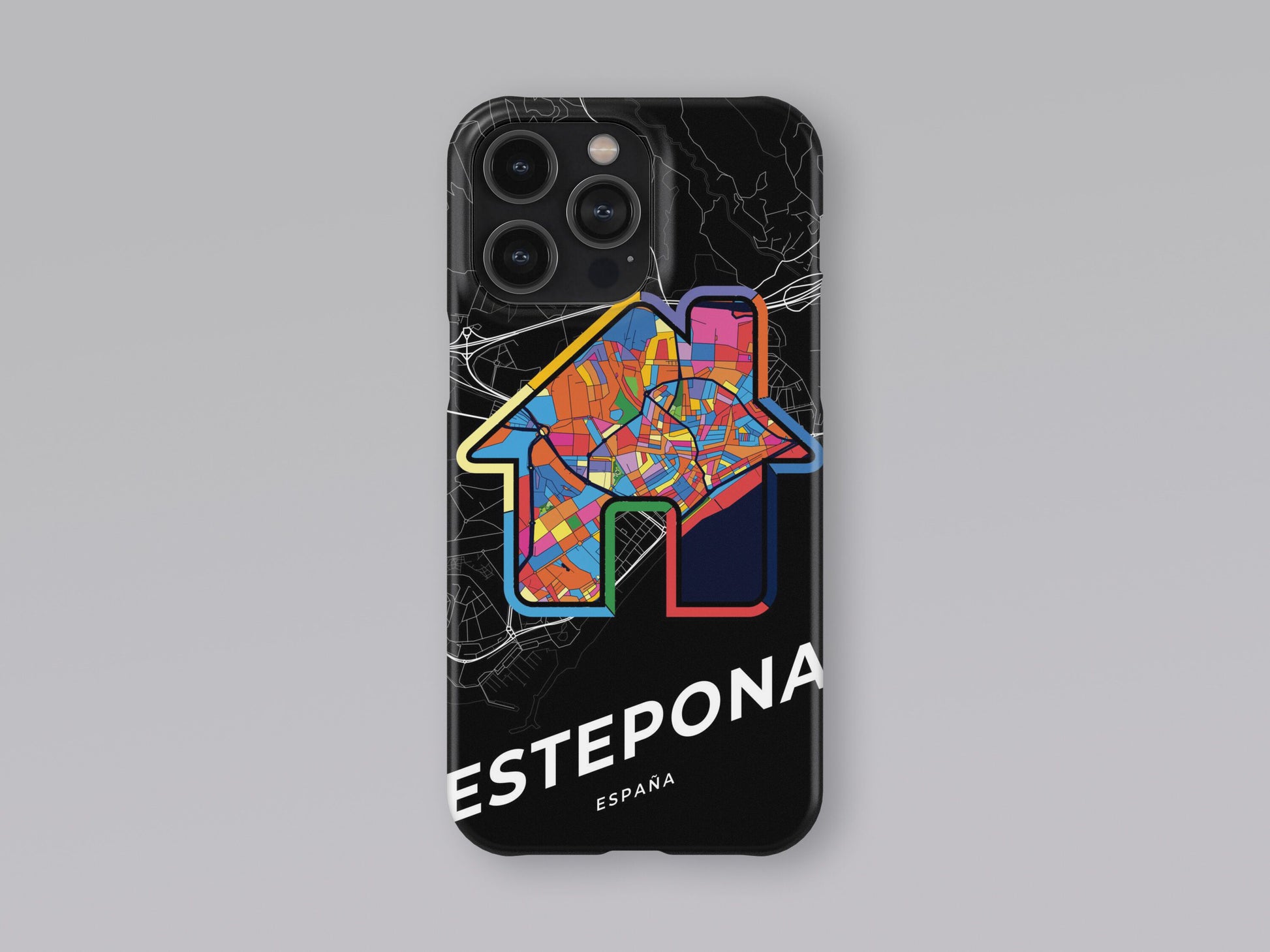 Estepona Spain slim phone case with colorful icon. Birthday, wedding or housewarming gift. Couple match cases. 3