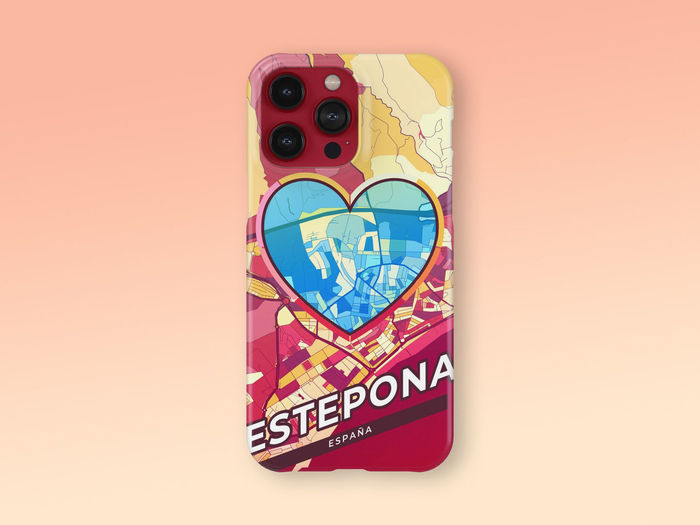 Estepona Spain slim phone case with colorful icon. Birthday, wedding or housewarming gift. Couple match cases. 2