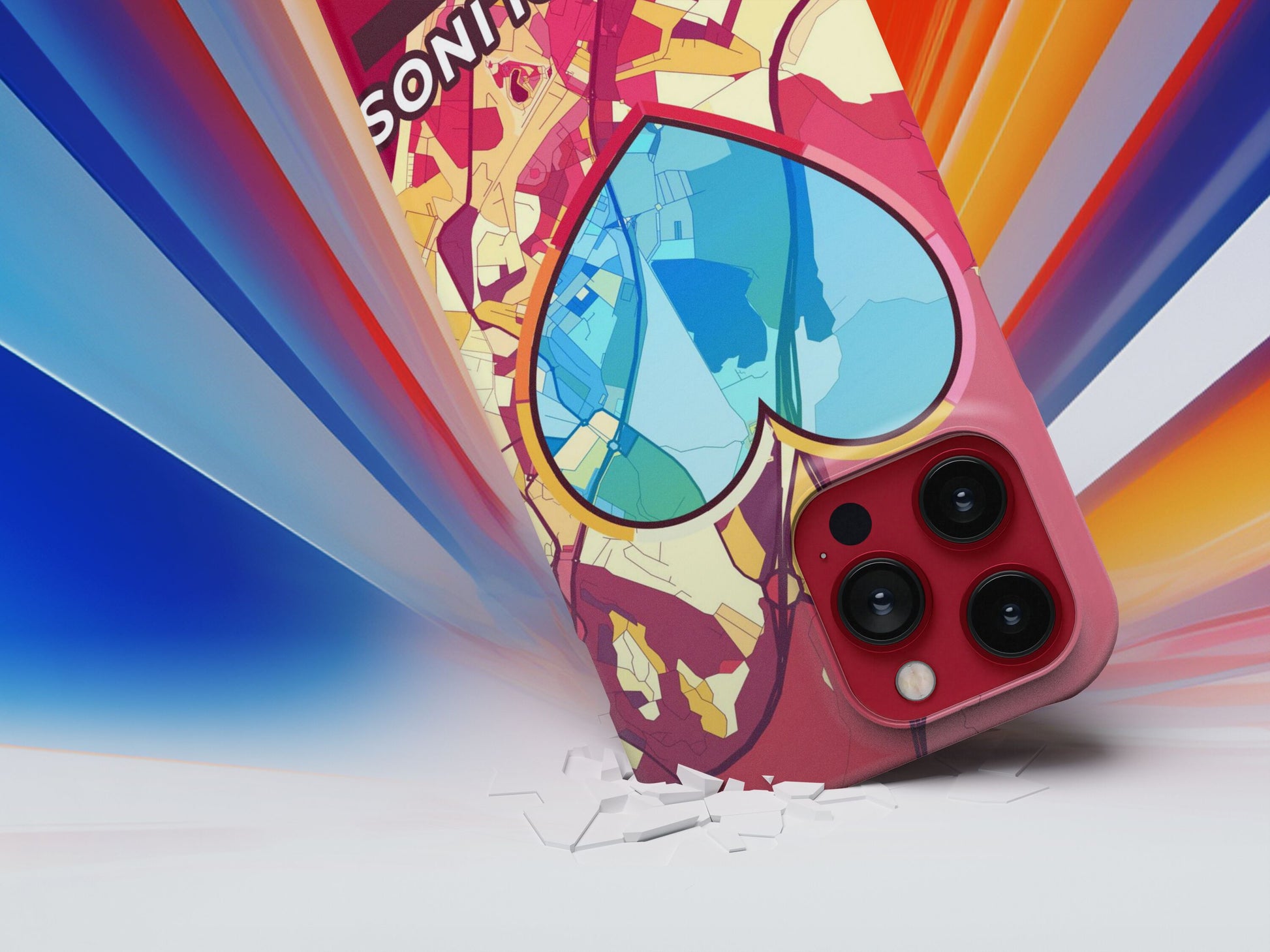 Torremolinos Spain slim phone case with colorful icon