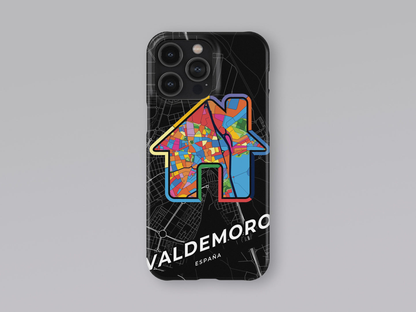 Valdemoro Spain slim phone case with colorful icon 3