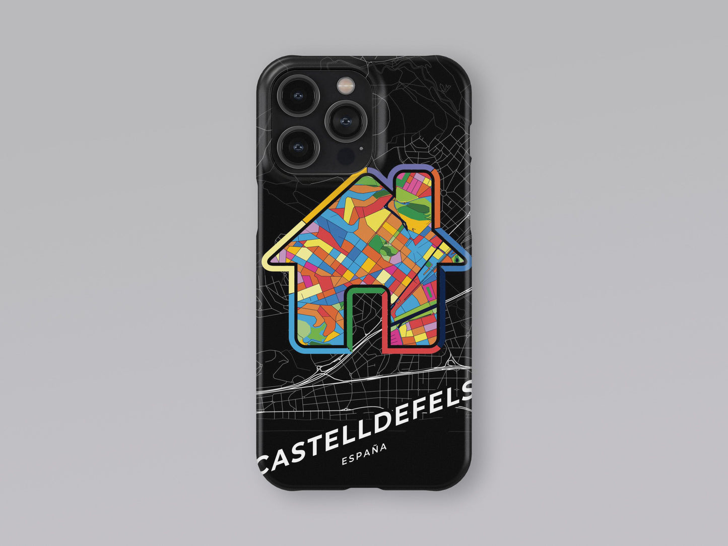 Castelldefels Spain slim phone case with colorful icon. Birthday, wedding or housewarming gift. Couple match cases. 3