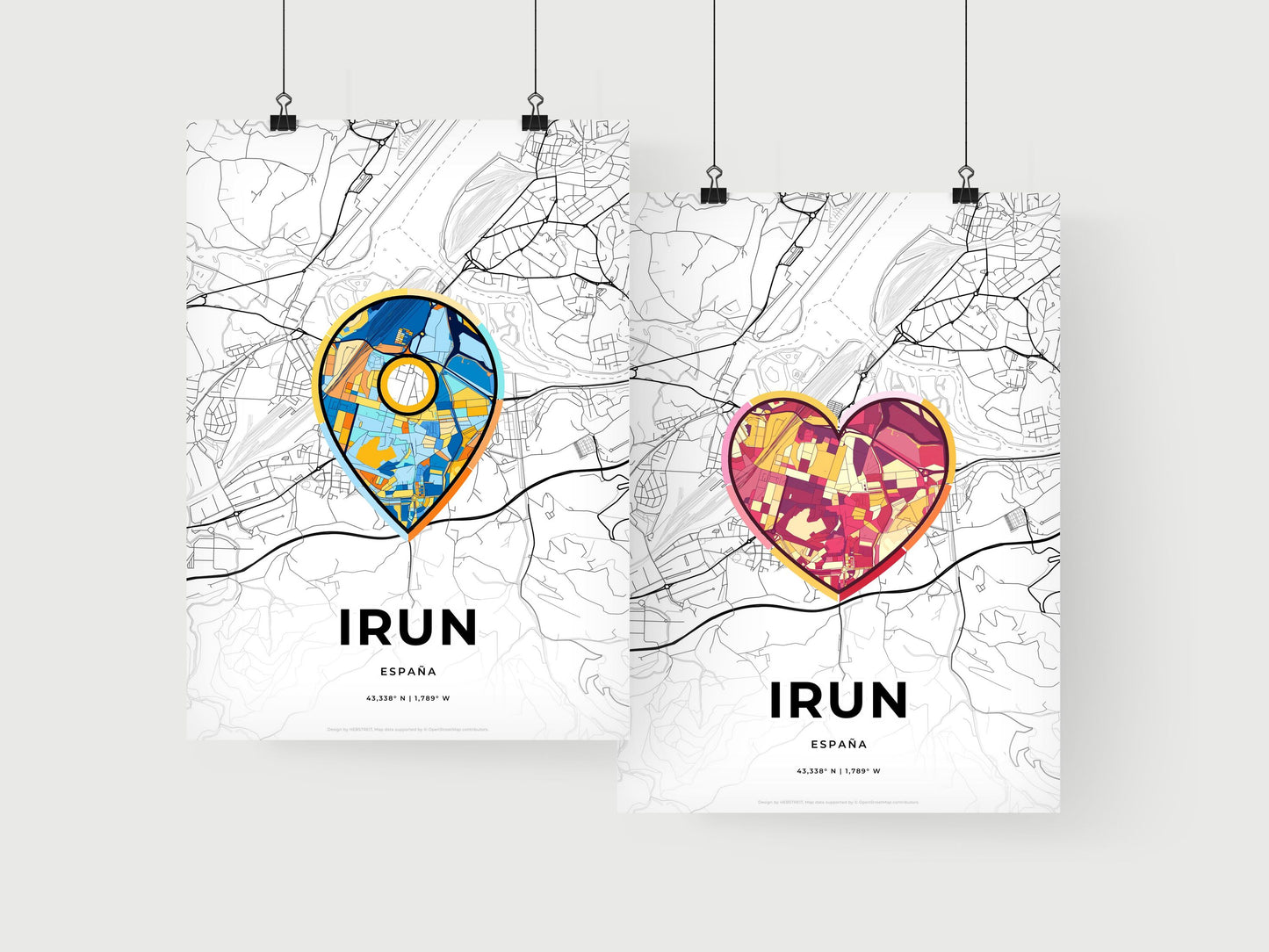 Irun Spain art print for couples