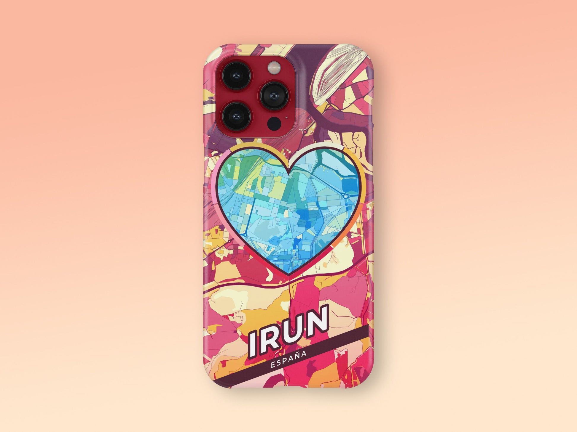 Irun Spain slim phone case with colorful icon. Birthday, wedding or housewarming gift. Couple match cases. 2