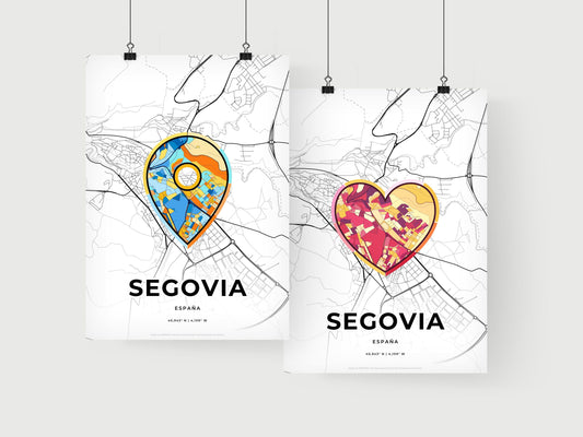 Segovia Spain art print for couples