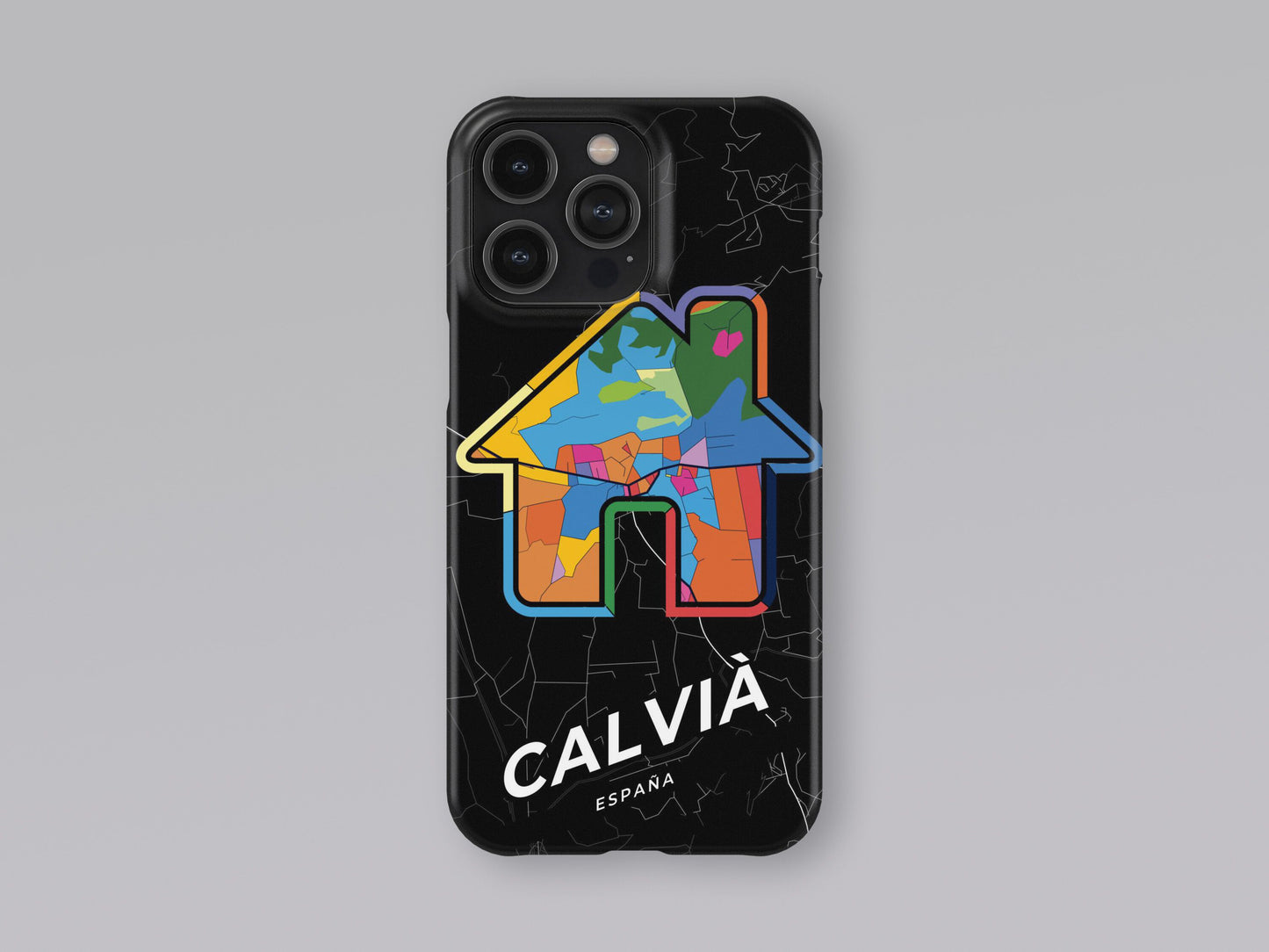 Calvià Spain slim phone case with colorful icon. Birthday, wedding or housewarming gift. Couple match cases. 3
