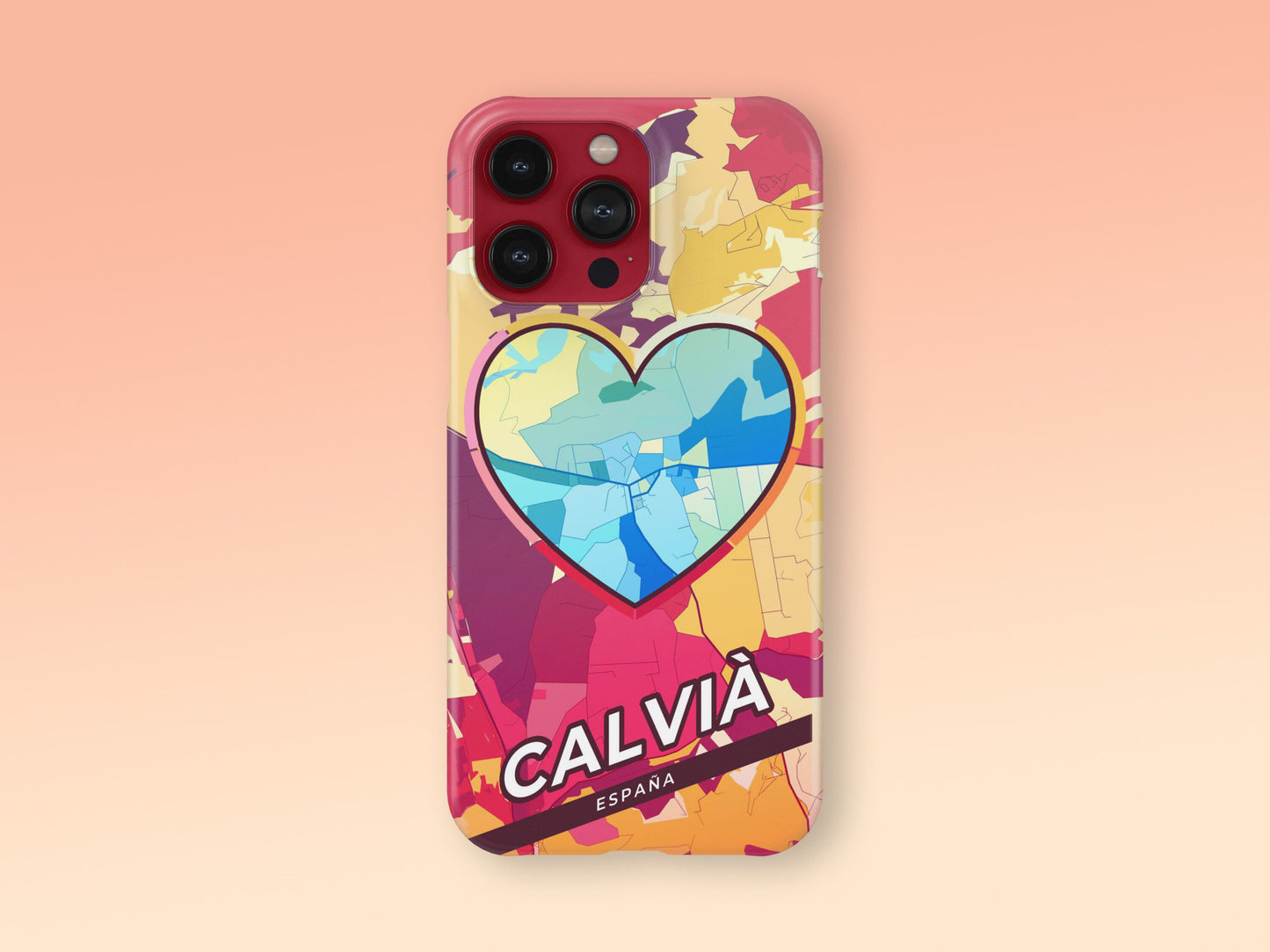 Calvià Spain slim phone case with colorful icon. Birthday, wedding or housewarming gift. Couple match cases. 2