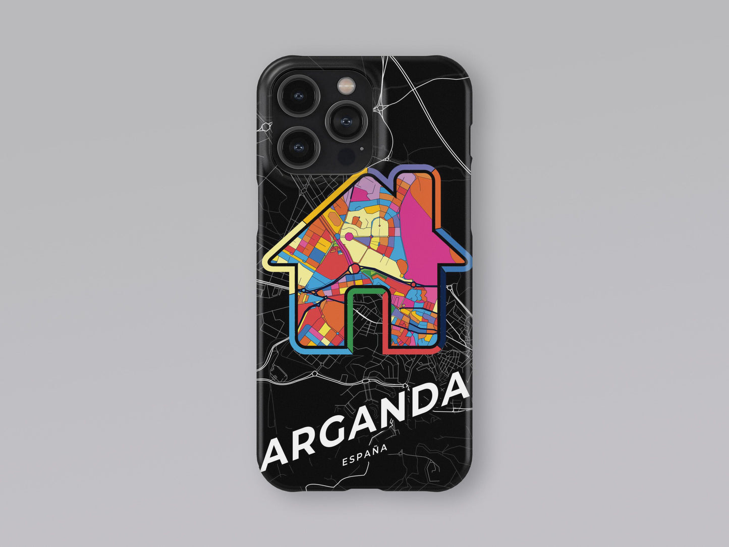 Arganda Spain slim phone case with colorful icon. Birthday, wedding or housewarming gift. Couple match cases. 3