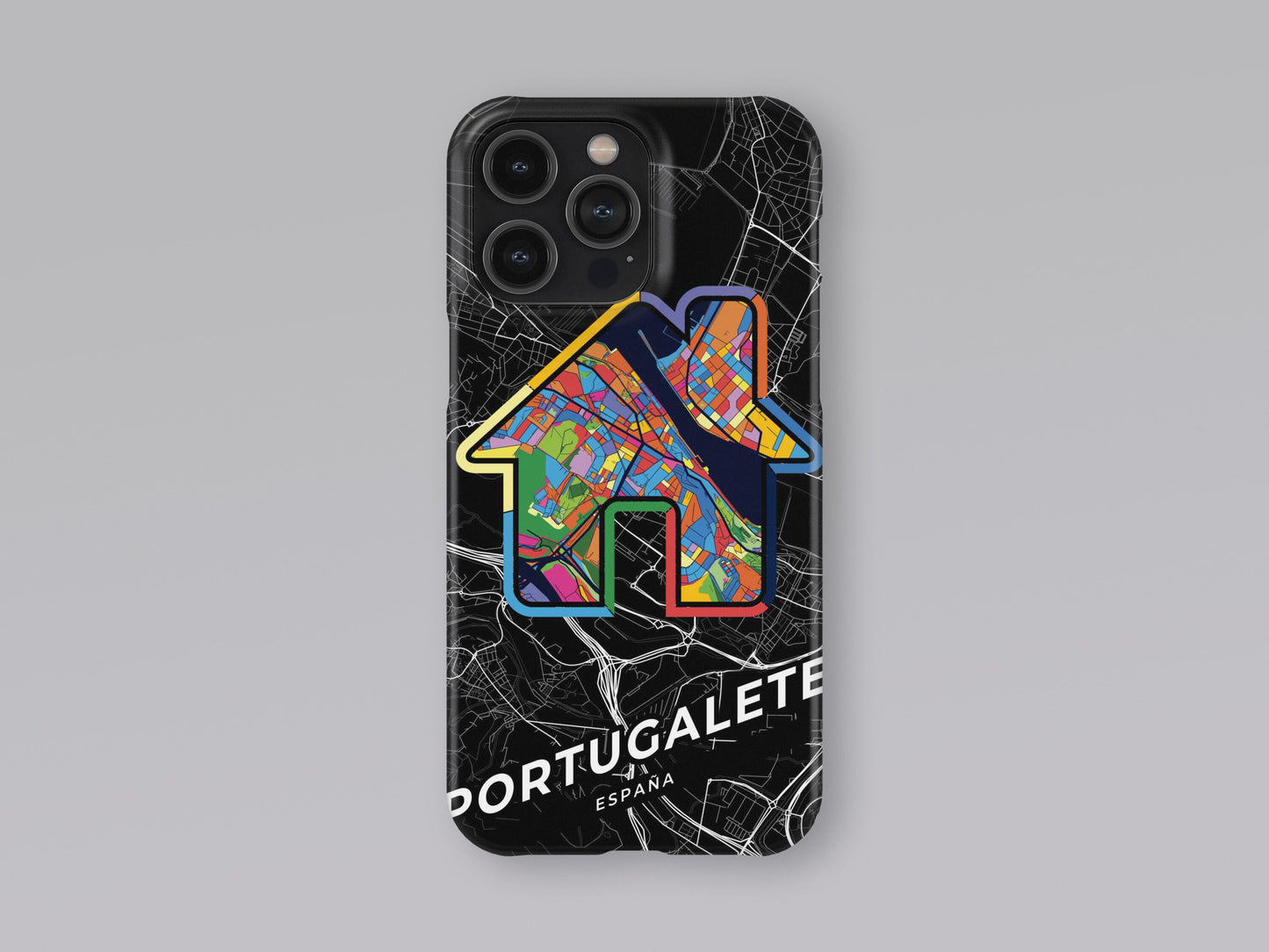 Portugalete Spain slim phone case with colorful icon. Birthday, wedding or housewarming gift. Couple match cases. 3