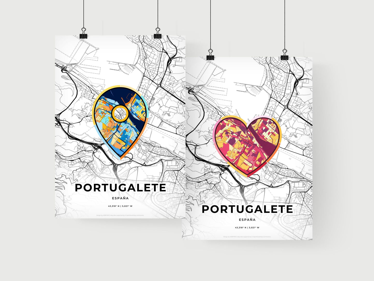 Portugalete Spain art print for couples