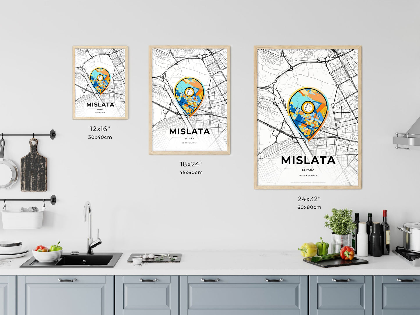 Mislata Spain art map size chart