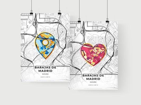 Barajas De Madrid Spain art print for couples