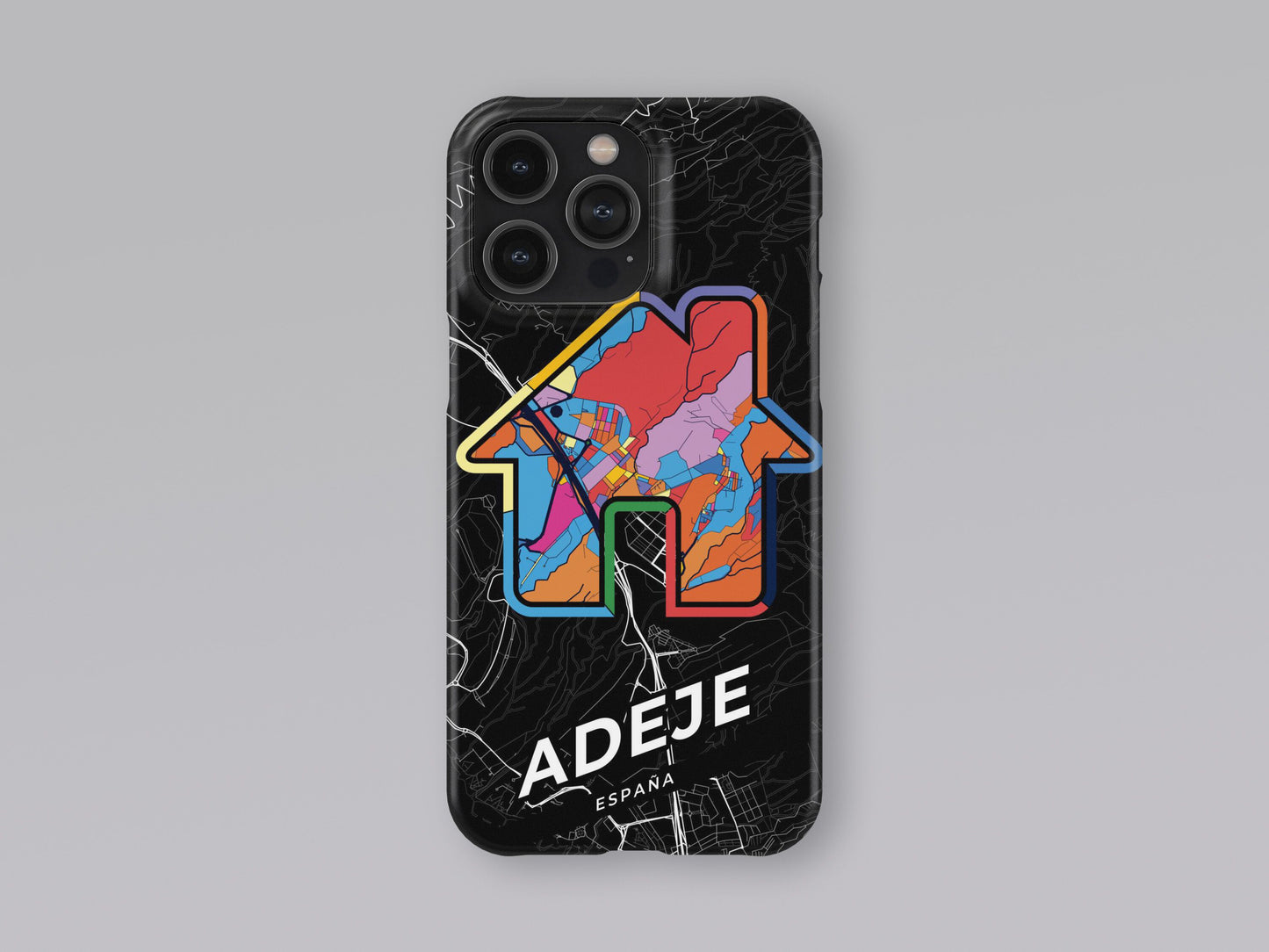 Adeje Spain slim phone case with colorful icon. Birthday, wedding or housewarming gift. Couple match cases. 3