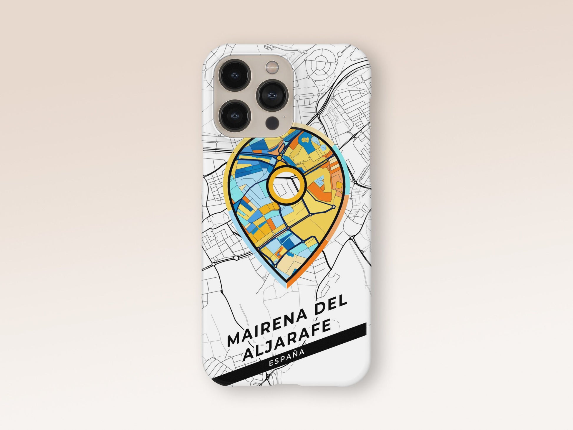 Mairena Del Aljarafe Spain slim phone case with colorful icon. Birthday, wedding or housewarming gift. Couple match cases. 1