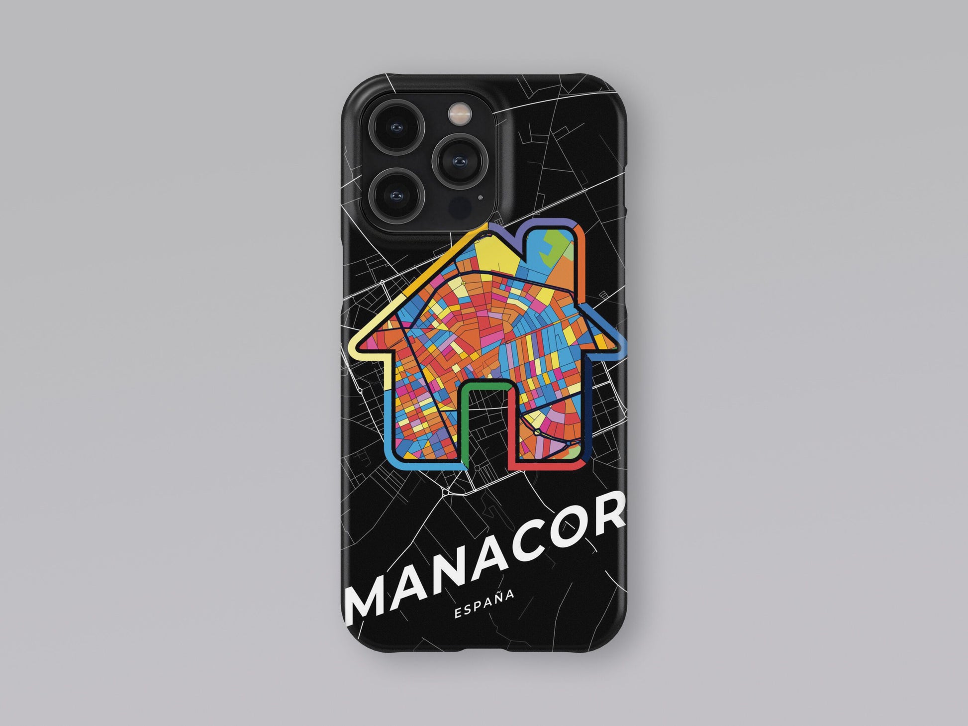 Manacor Spain slim phone case with colorful icon. Birthday, wedding or housewarming gift. Couple match cases. 3