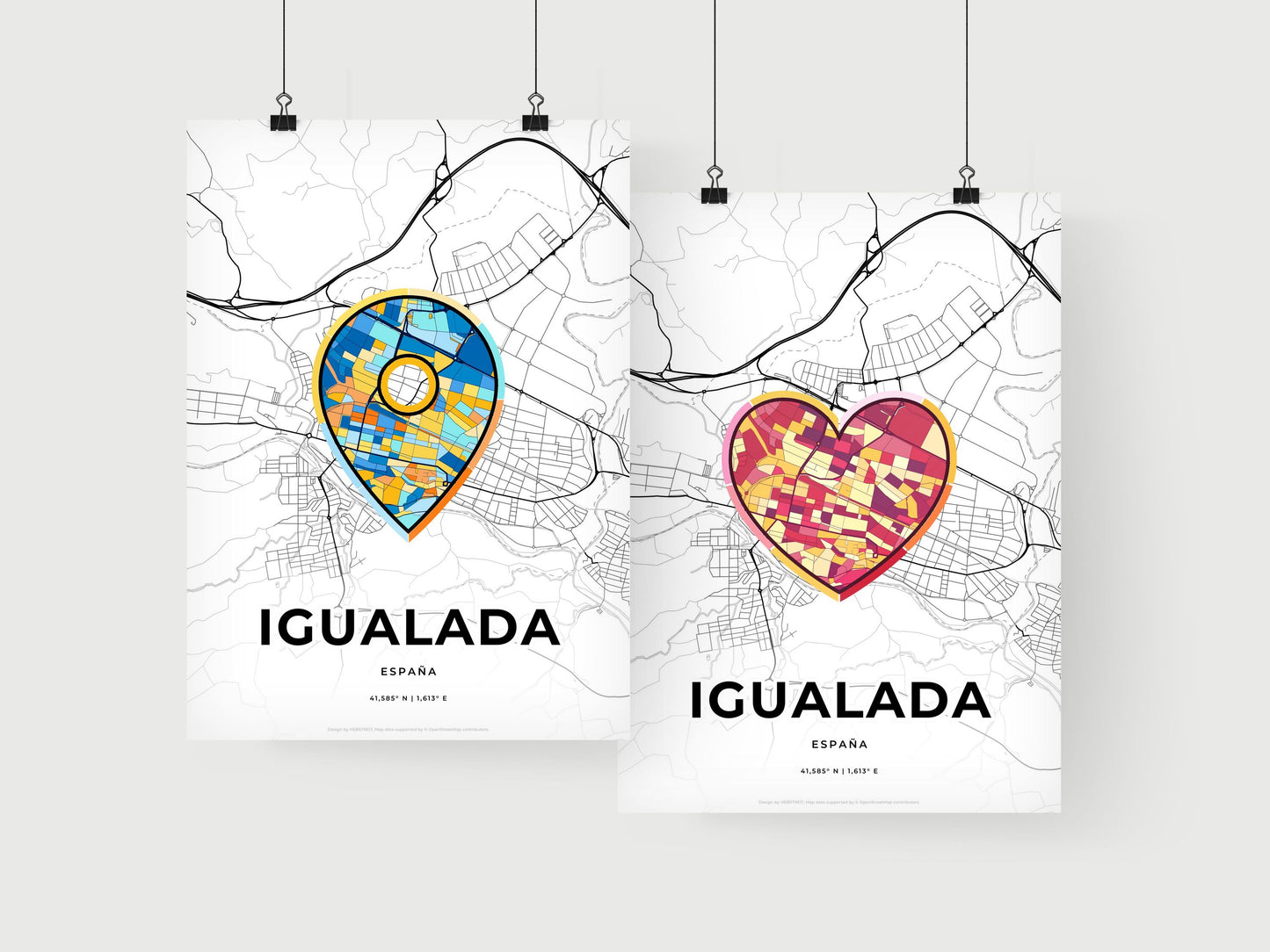 Igualada Spain art print for couples