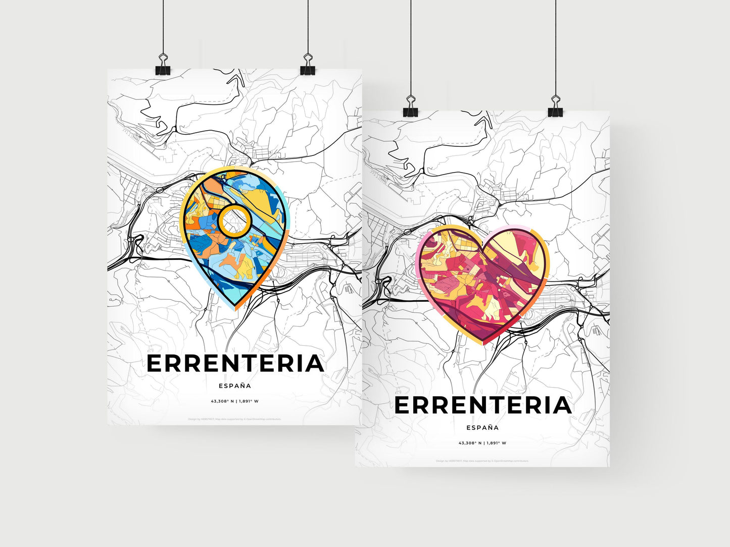 Errenteria Spain art print for couples