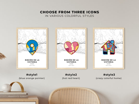 Rincón De La Victoria Spain maps with colorful icons