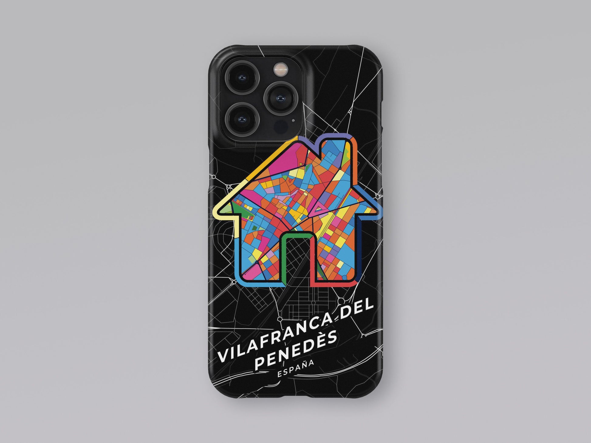 Vilafranca Del Penedès Spain slim phone case with colorful icon 3