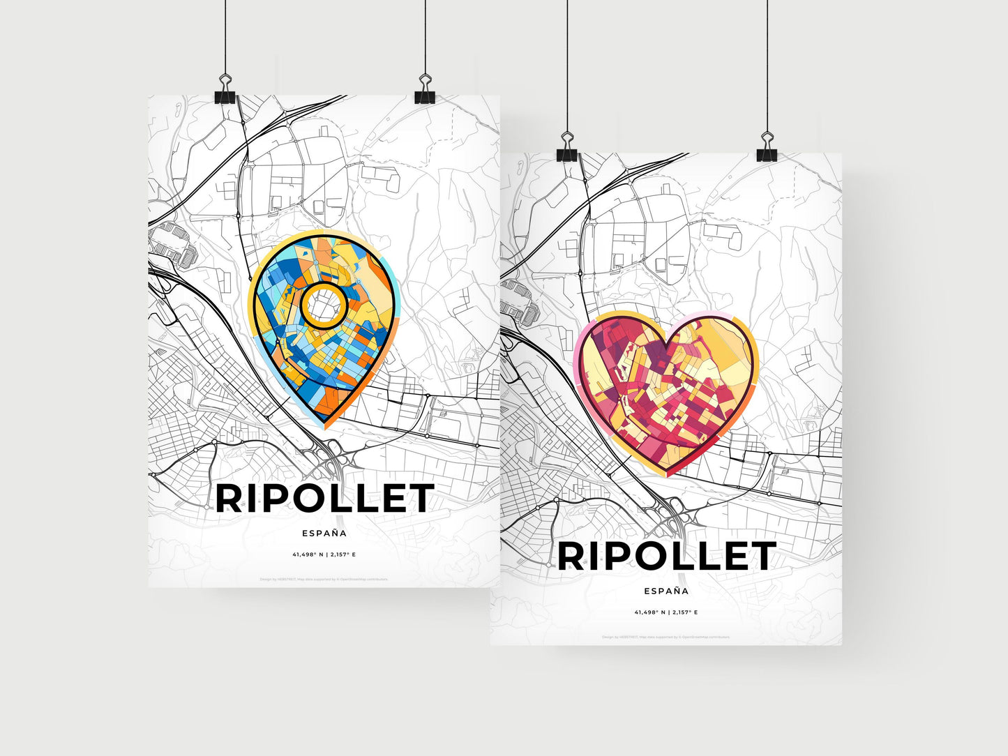 Ripollet Spain art print for couples