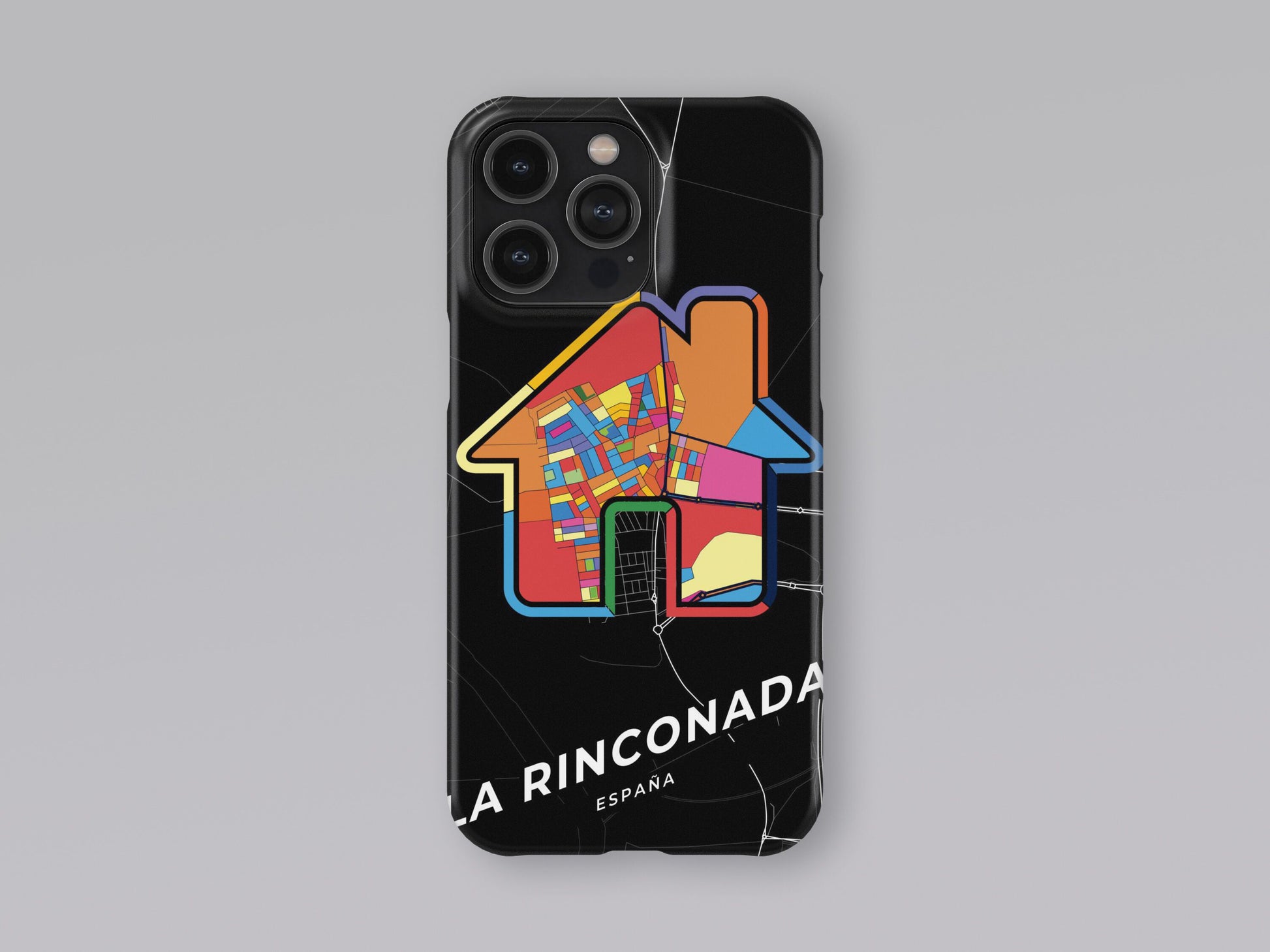 La Rinconada Spain slim phone case with colorful icon. Birthday, wedding or housewarming gift. Couple match cases. 3