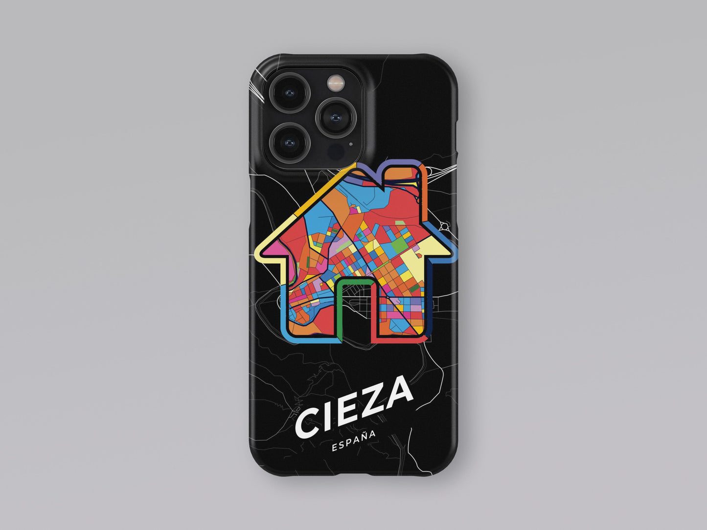 Cieza Spain slim phone case with colorful icon. Birthday, wedding or housewarming gift. Couple match cases. 3