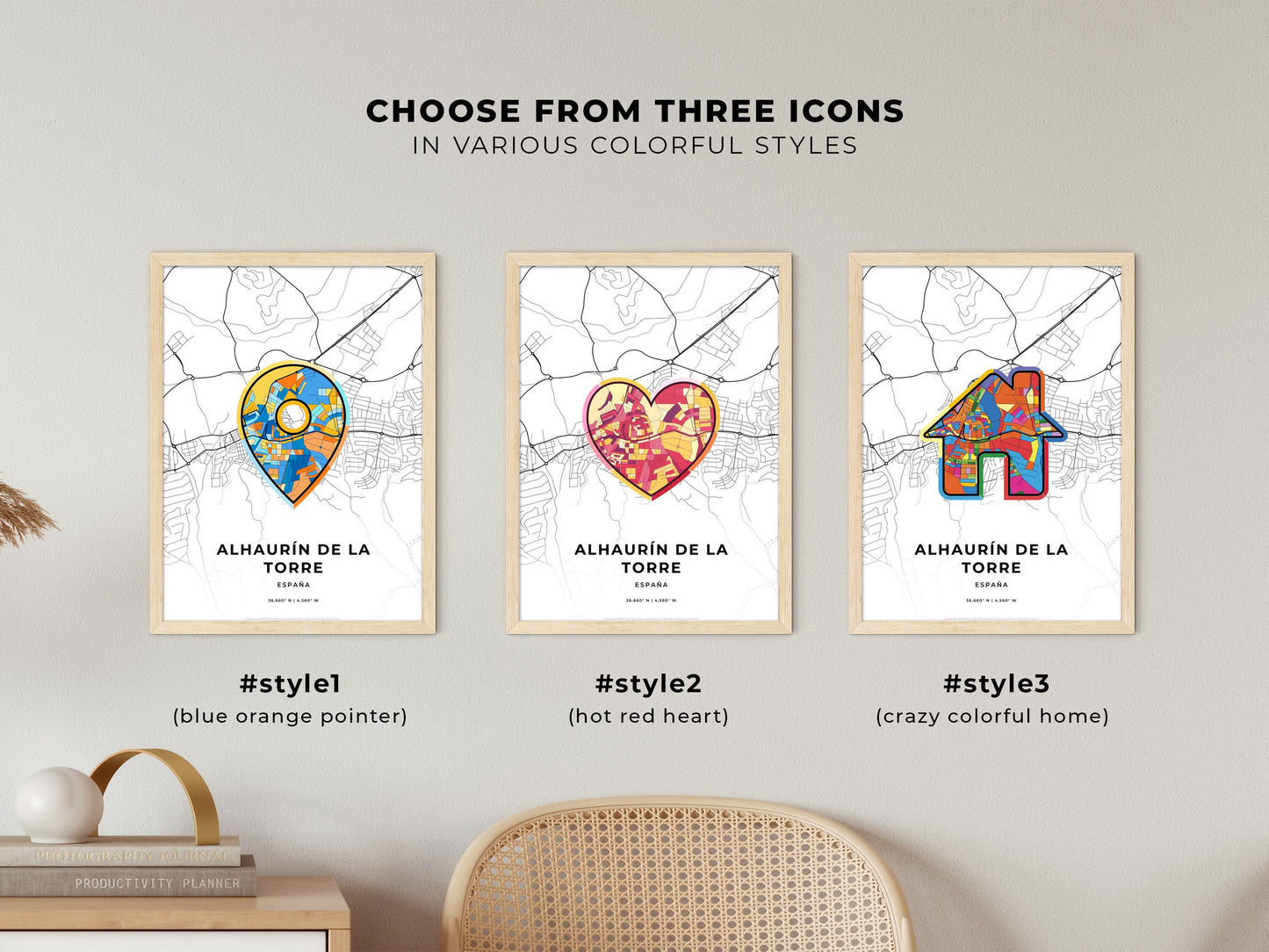 Alhaurín De La Torre Spain maps with colorful icons