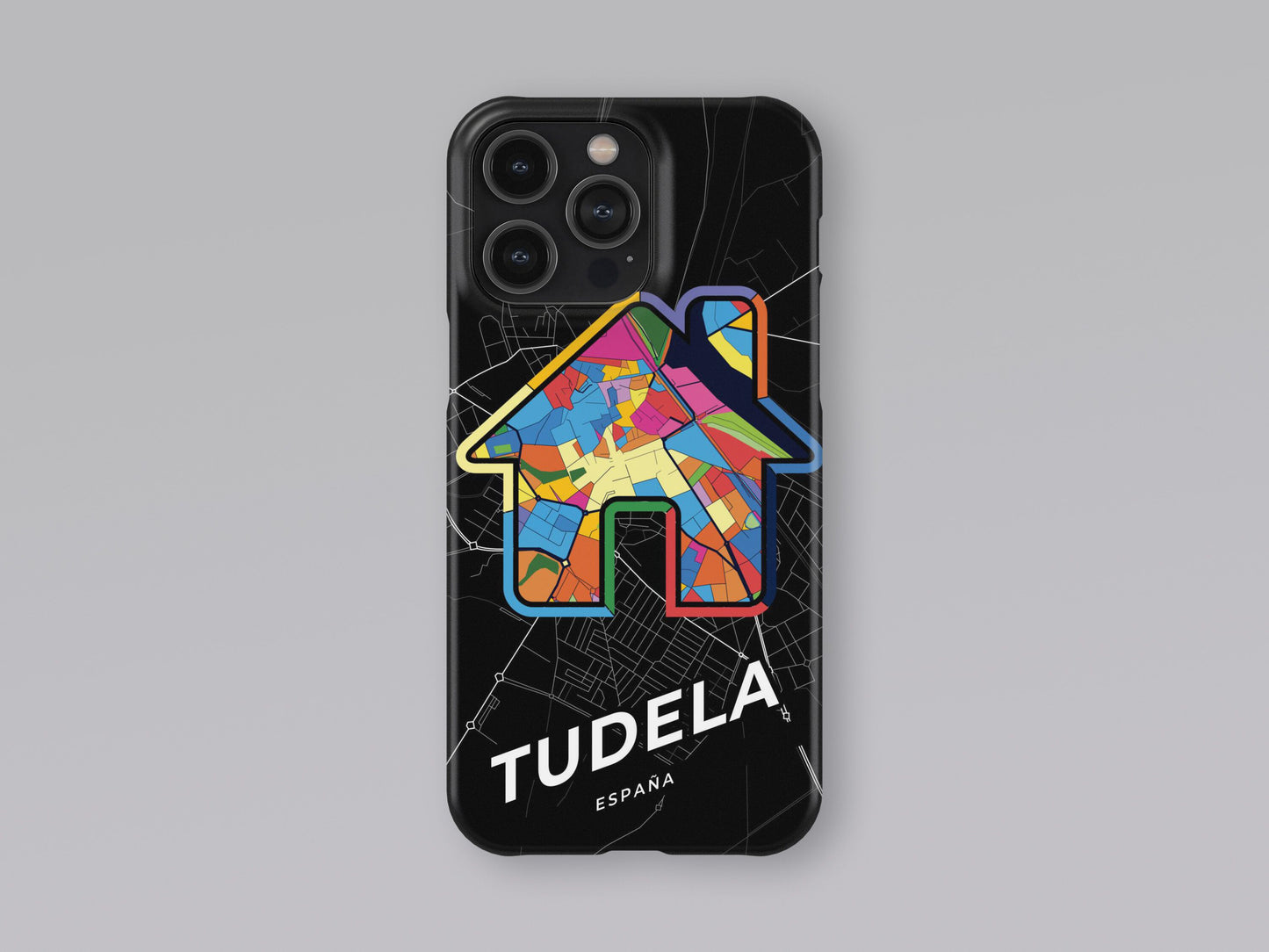 Tudela Spain slim phone case with colorful icon 3