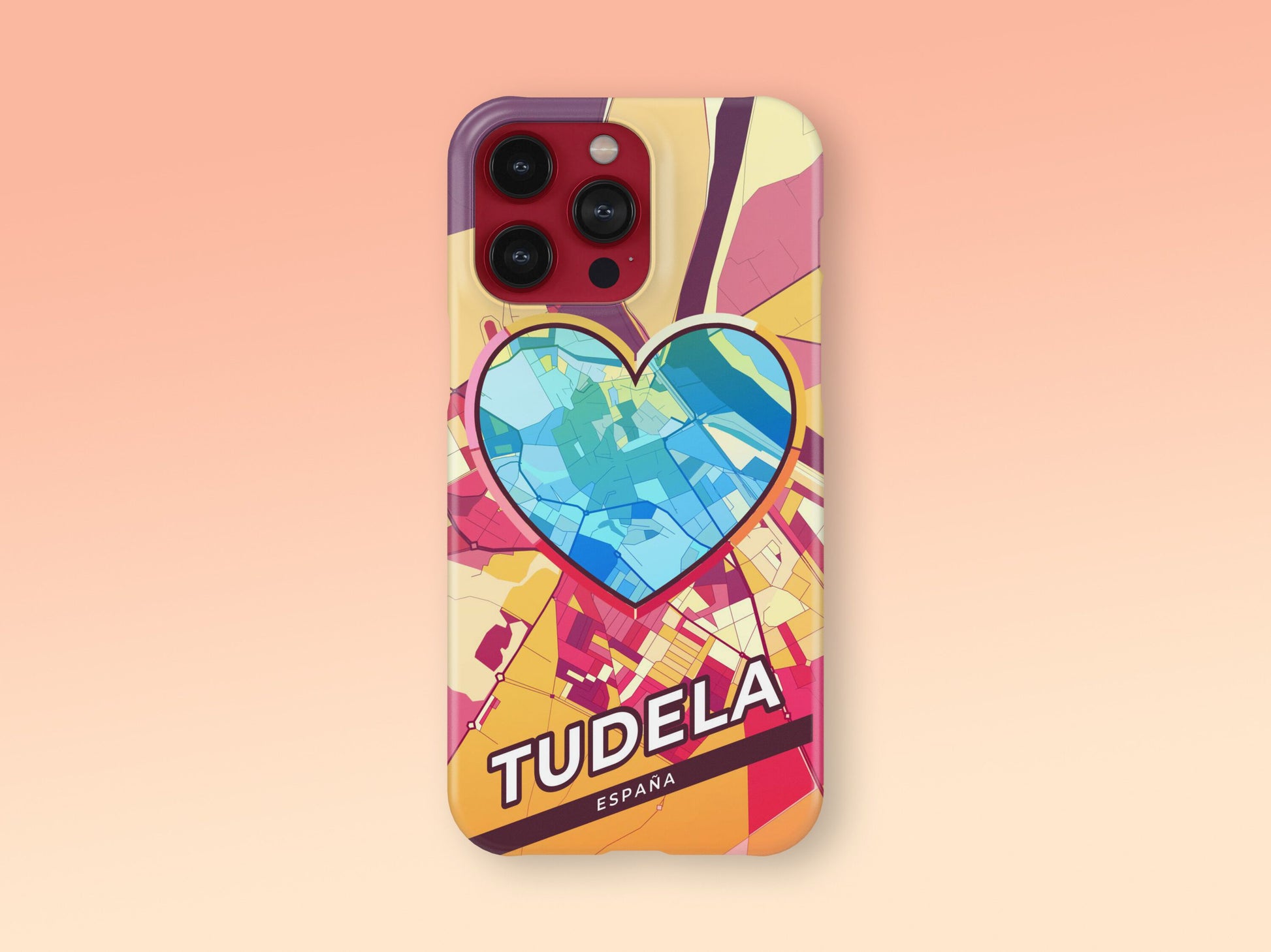 Tudela Spain slim phone case with colorful icon 2