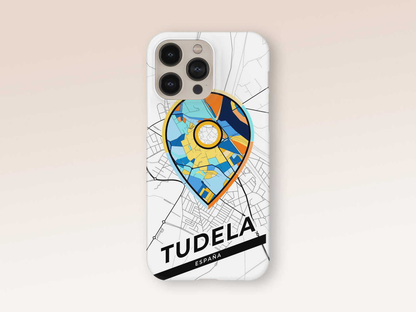 Tudela Spain slim phone case with colorful icon 1