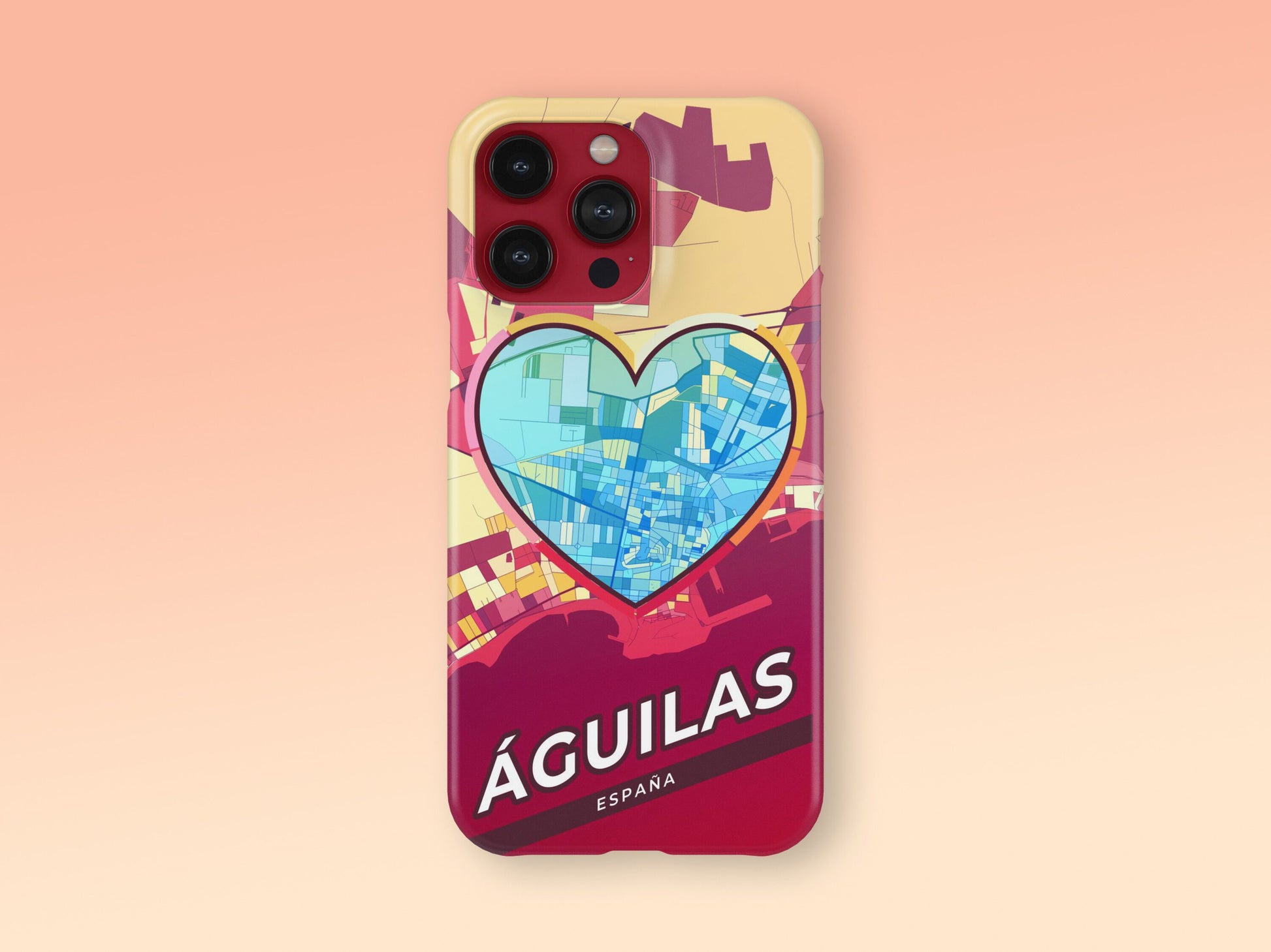 Águilas Spain slim phone case with colorful icon. Birthday, wedding or housewarming gift. Couple match cases. 2