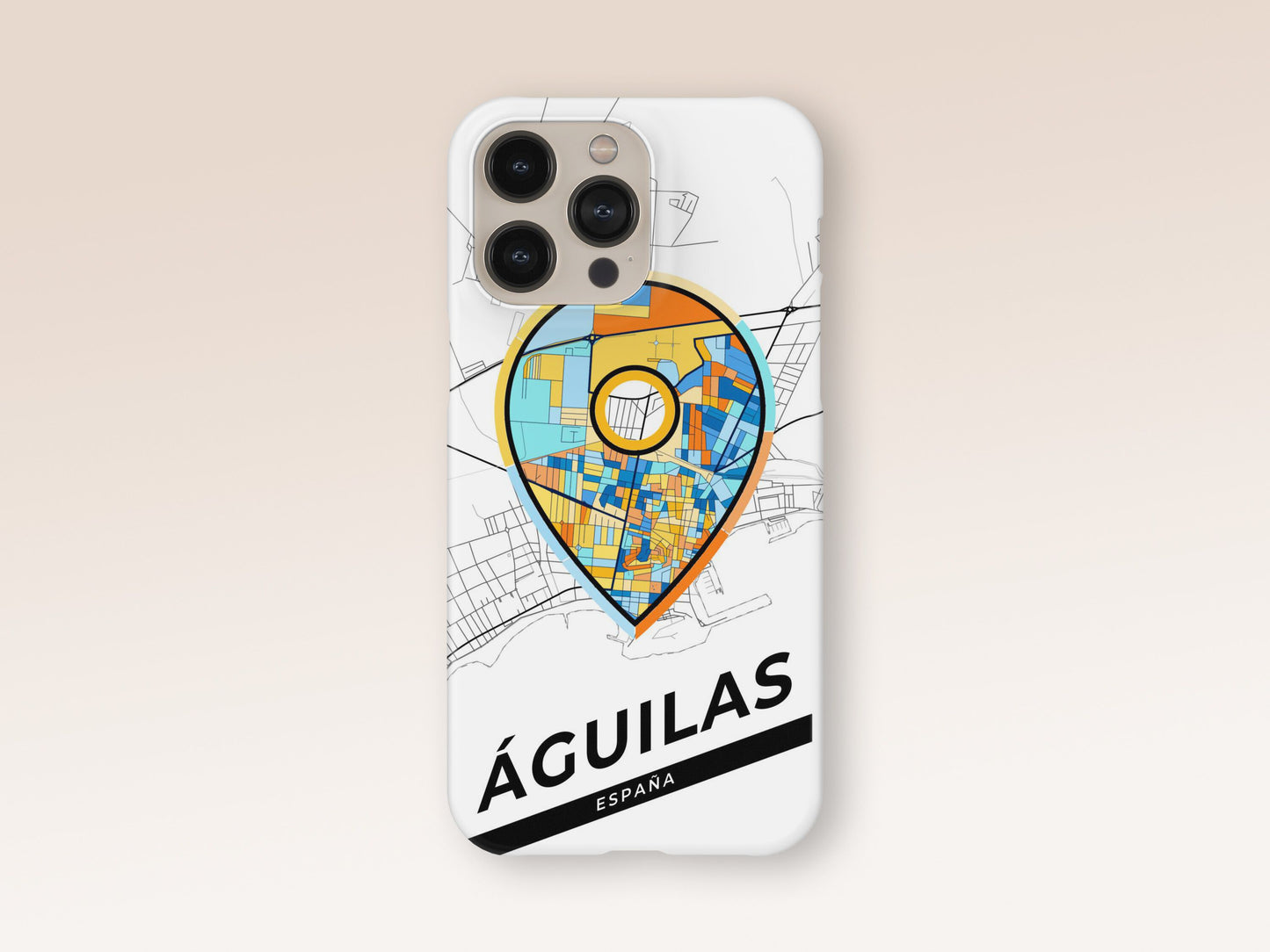 Águilas Spain slim phone case with colorful icon. Birthday, wedding or housewarming gift. Couple match cases. 1