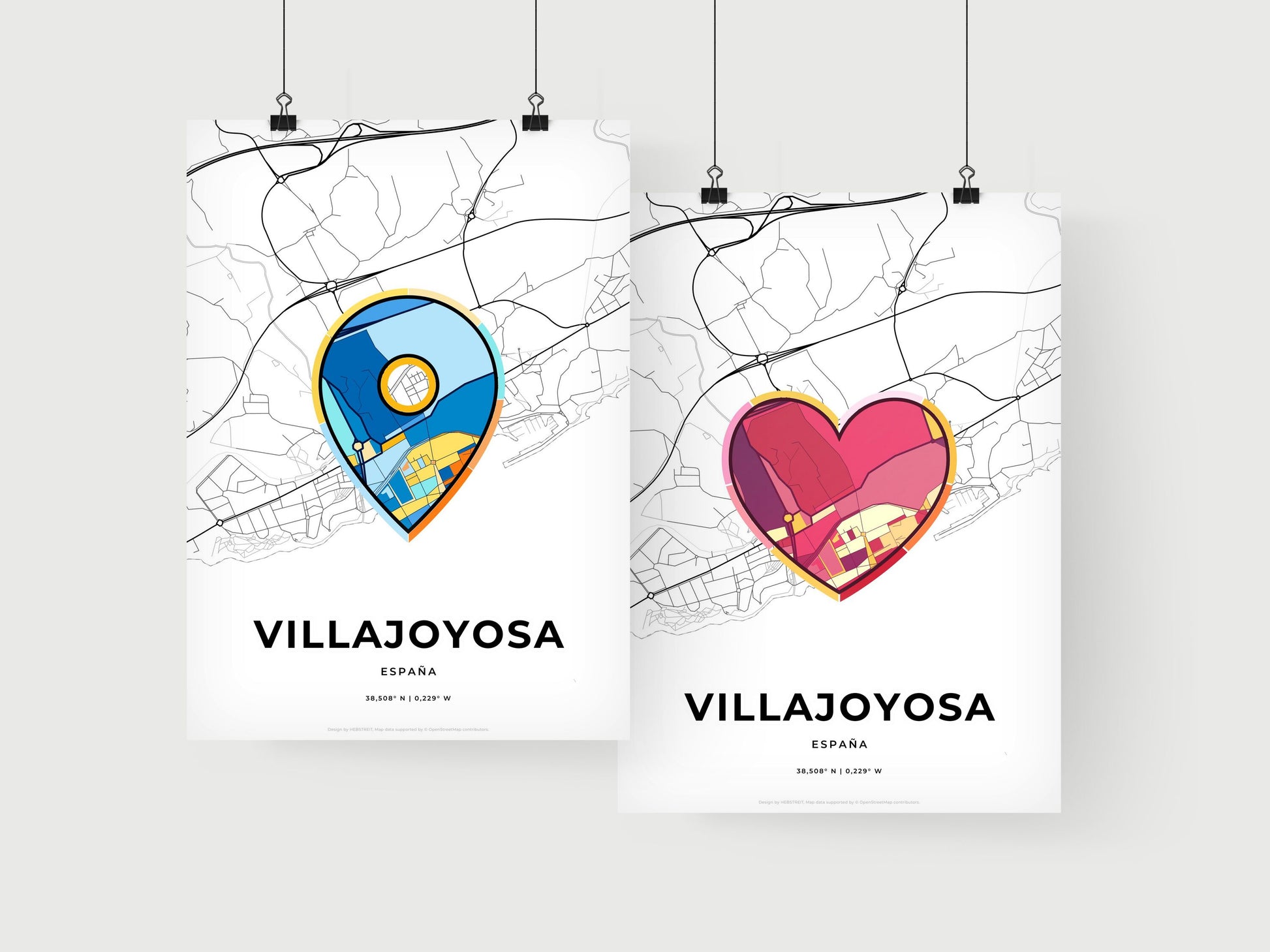 Villajoyosa Spain art print for couples