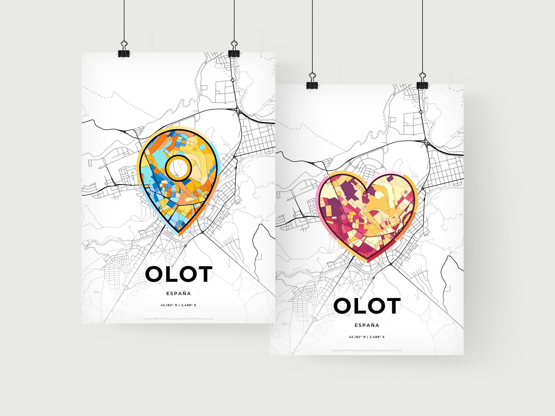 Olot Spain art print for couples
