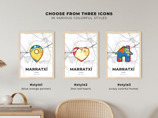 Marratxí Spain maps with colorful icons