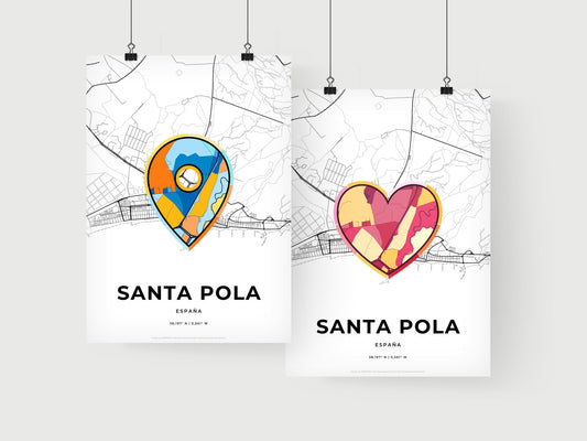Santa Pola Spain art print for couples