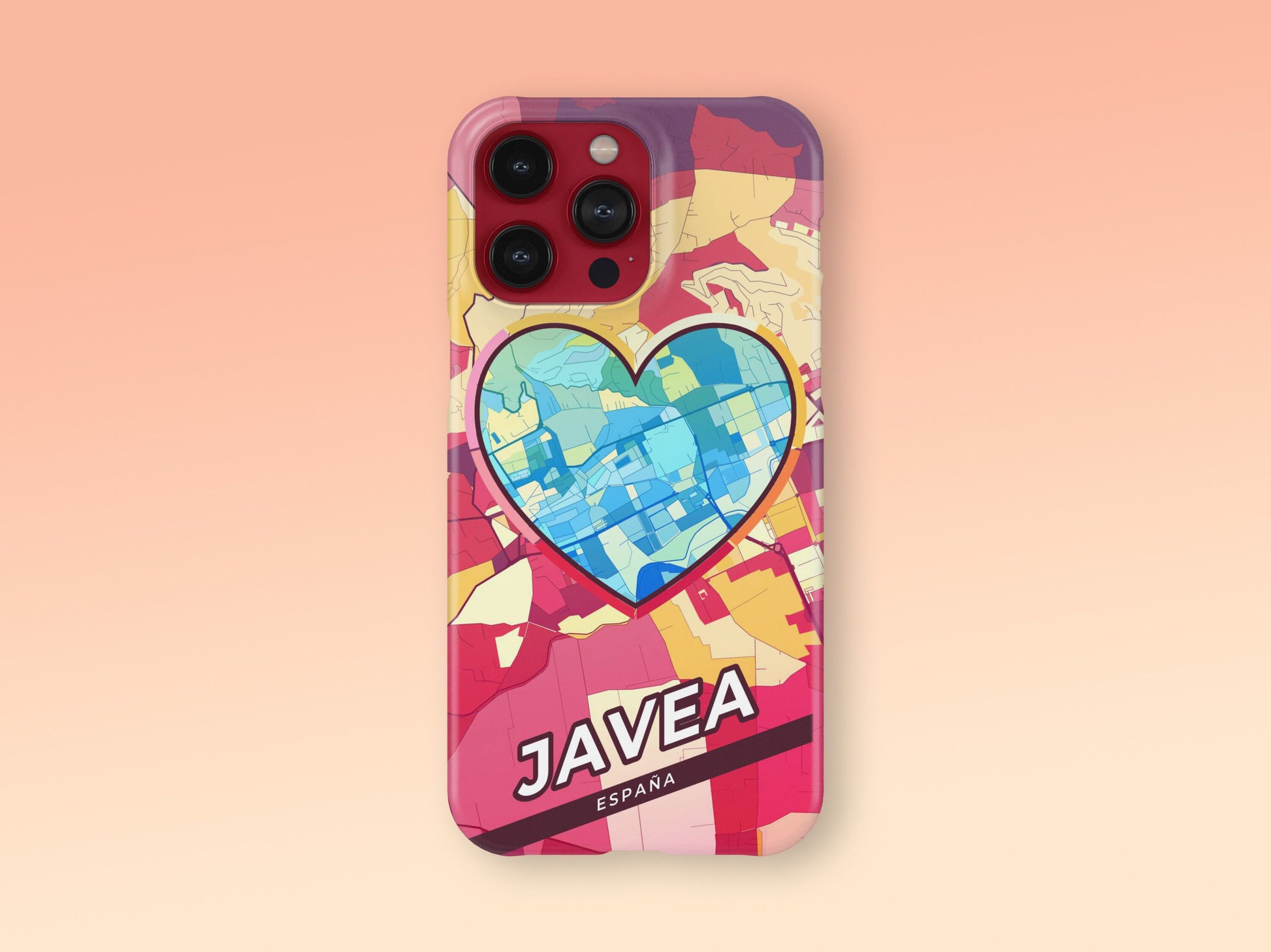 Javea Spain slim phone case with colorful icon. Birthday, wedding or housewarming gift. Couple match cases. 2