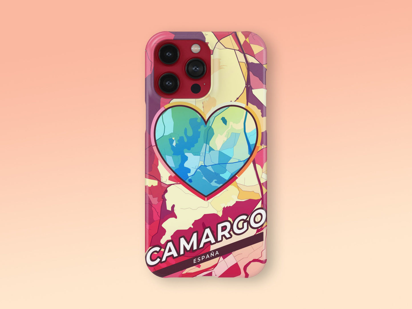 Camargo Spain slim phone case with colorful icon. Birthday, wedding or housewarming gift. Couple match cases. 2
