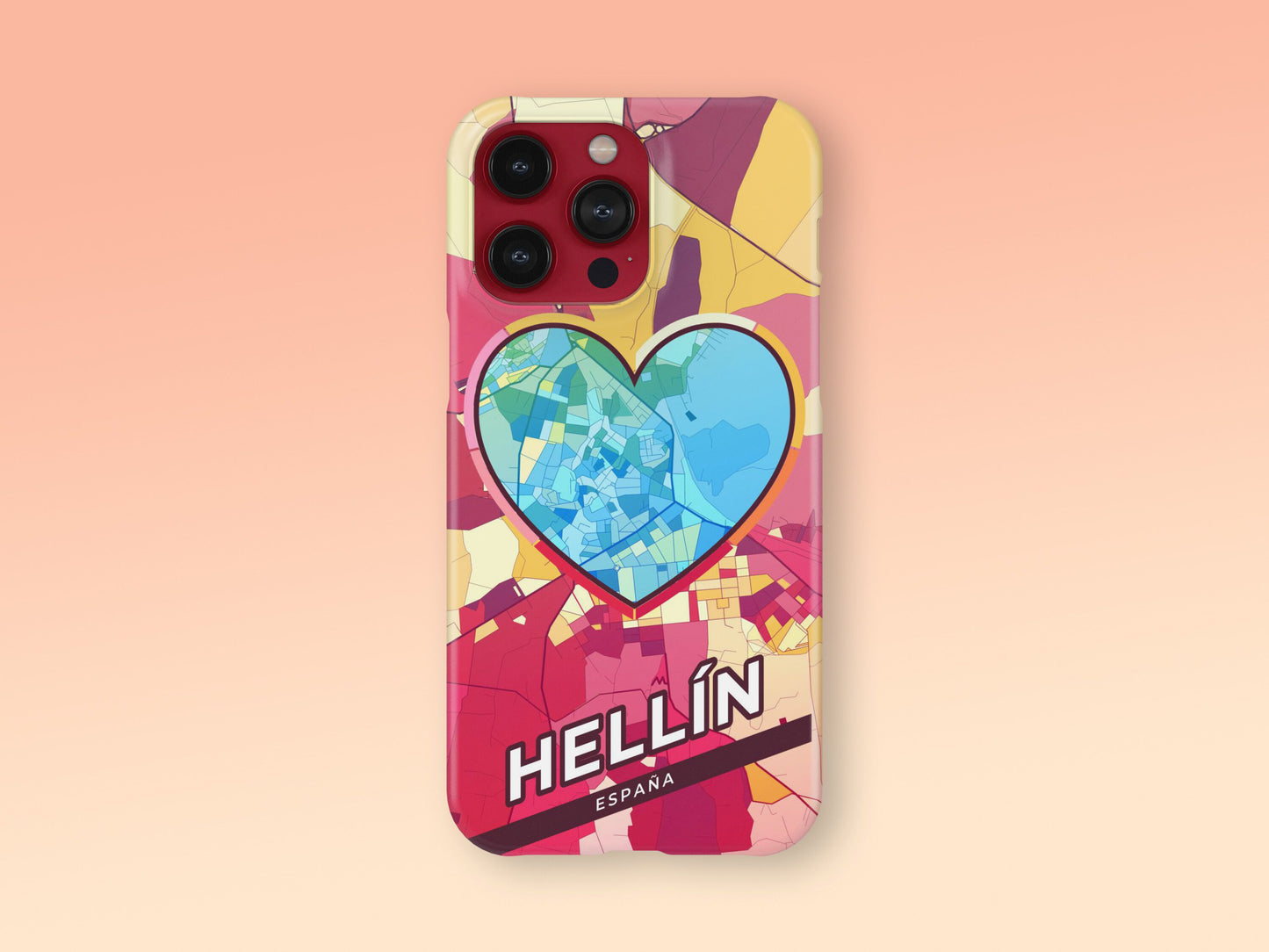 Hellín Spain slim phone case with colorful icon. Birthday, wedding or housewarming gift. Couple match cases. 2